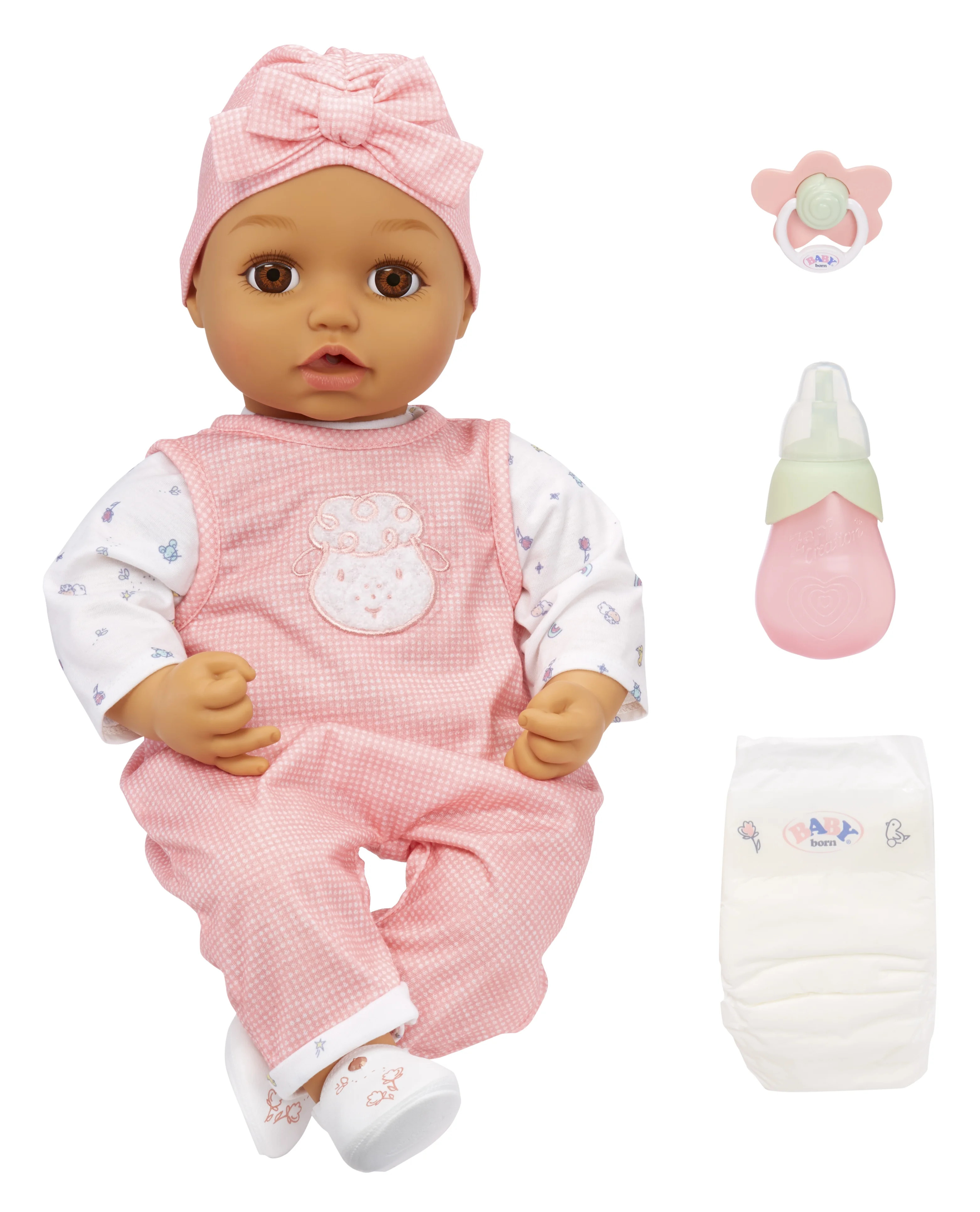 Baby Born My Real Baby Doll Ava, Light Brown Eyes, Soft-Bodied, Kids Ages 3+, Sounds, Drinks & We... | Walmart (US)