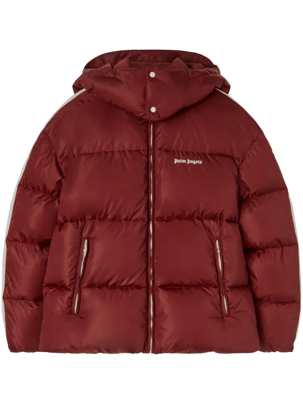 Palm Angels Track Hooded Padded Jacket - Farfetch | Farfetch Global