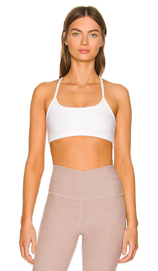 Beyond Yoga Spacedye Slim Racerback Bra in White. - size S | Revolve Clothing (Global)