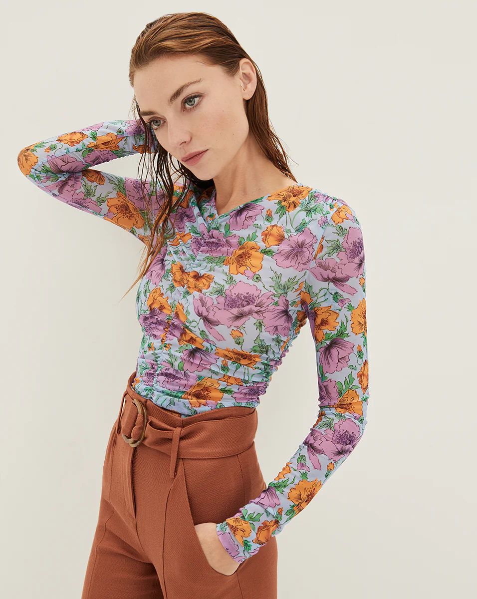 Myrna Floral-Print Top | Veronica Beard