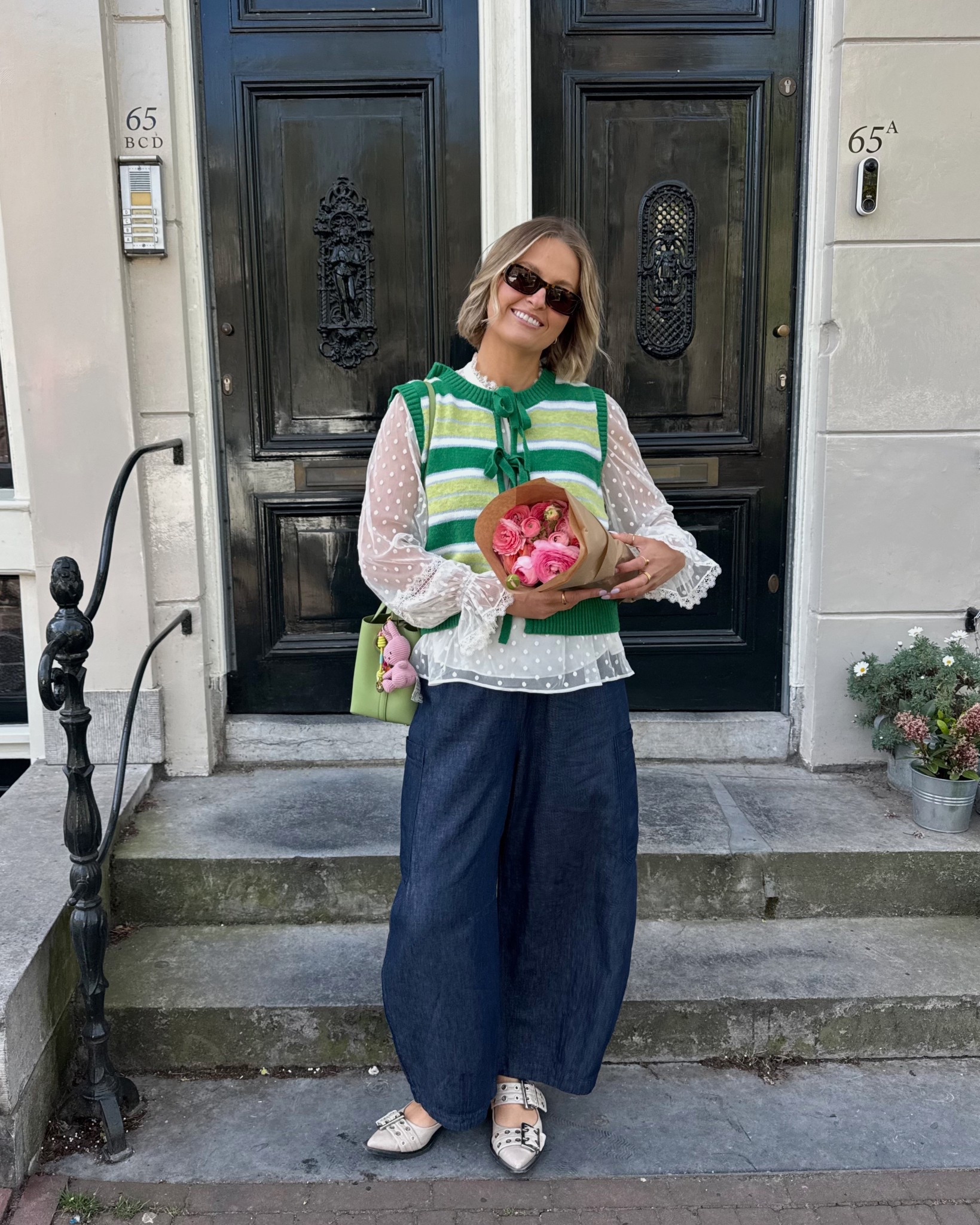 Spring outfit inspo for a day walking around the city 

Blouse: me + em (10)
Vest: omnes (M)
Trousers: Arket (10, but roomy)
Shoes: GANNI
Bag: bimba y lola
Sunnies: miumiu 



#LTKspring #LTKuk #LTKeurope