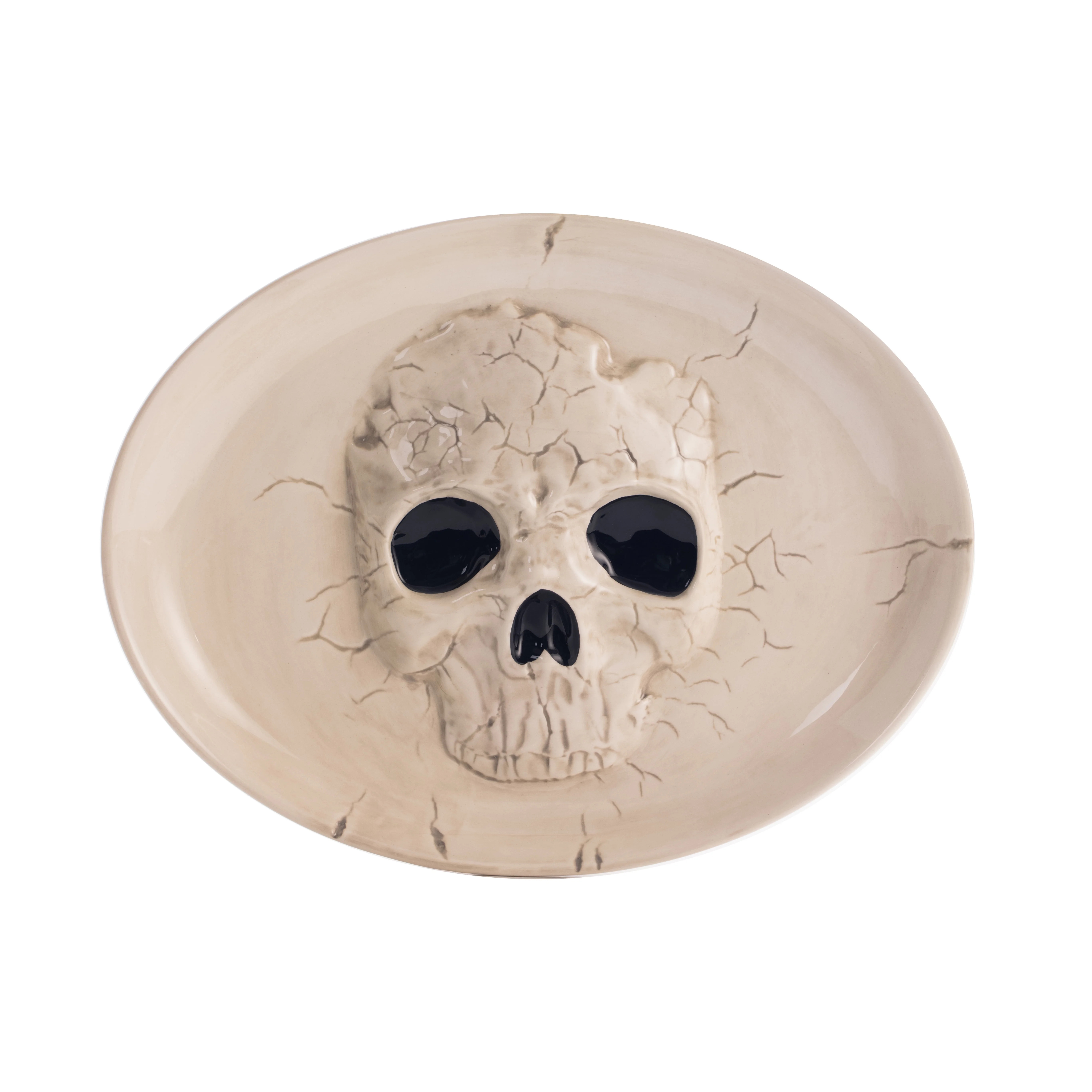 Bico Halloween Skull 14.9 inch Ceramic Oval Platter, Microwave and Dishwasher Safe | Walmart (US)