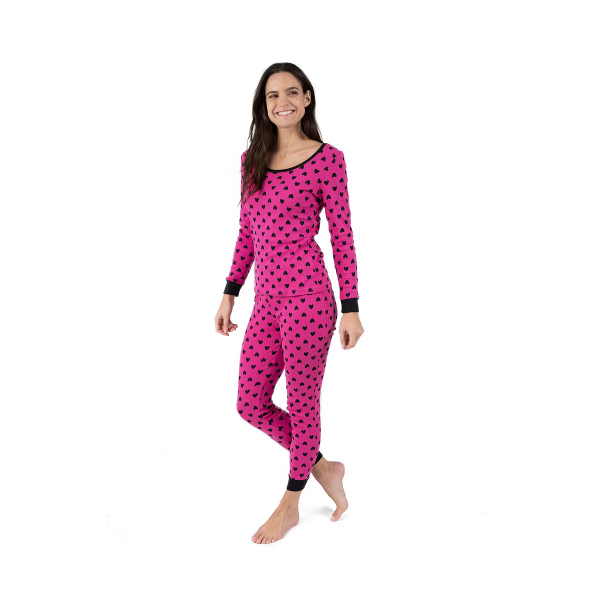 Leveret Womens Two Piece Cotton Valentines Pajamas | Target