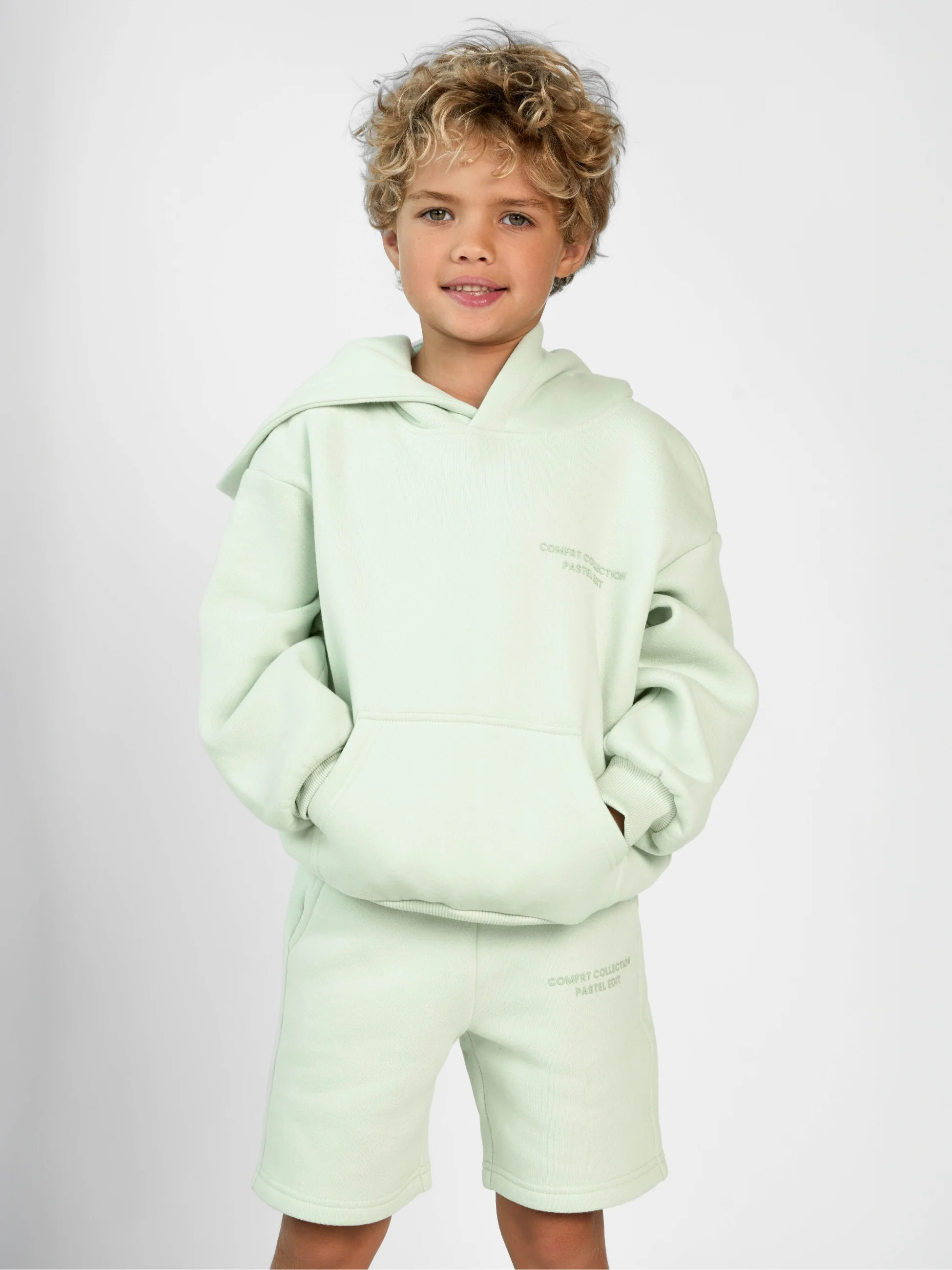 Comfrt Pastel Kids Shorts | Mint | Green | Oversized | M | Medium | Comfrt