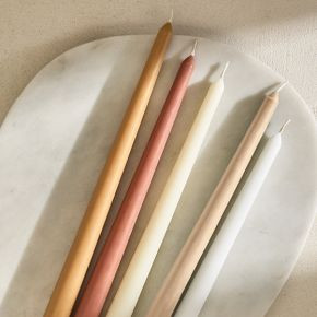 Signature Wax Taper Candles (Set of 6) | West Elm (US)