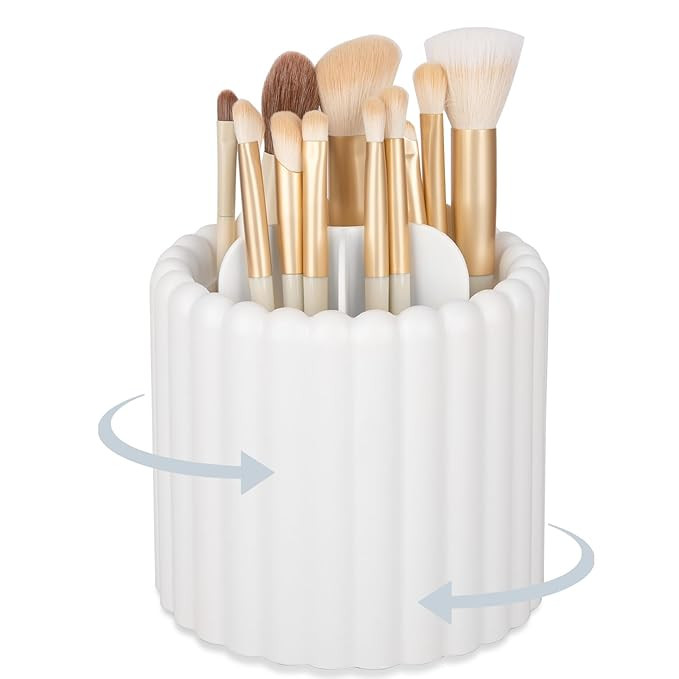 Anyoifax 360 Rotating Makeup Brush Holder 7 Slots Make Up Brush Organizer Removable Spinning Cosm... | Amazon (US)