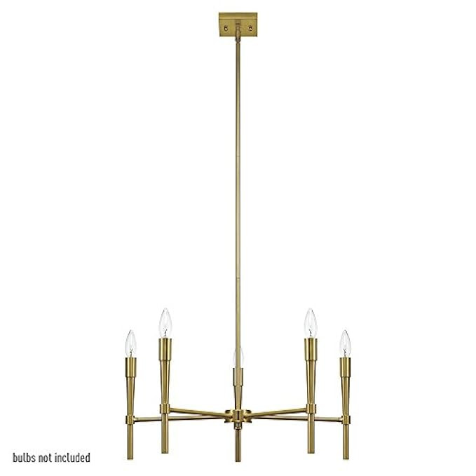 Novogratz x Globe 65611 Barbara 5 Light Globe Electric Chandelier, 60W, Brass | Amazon (US)