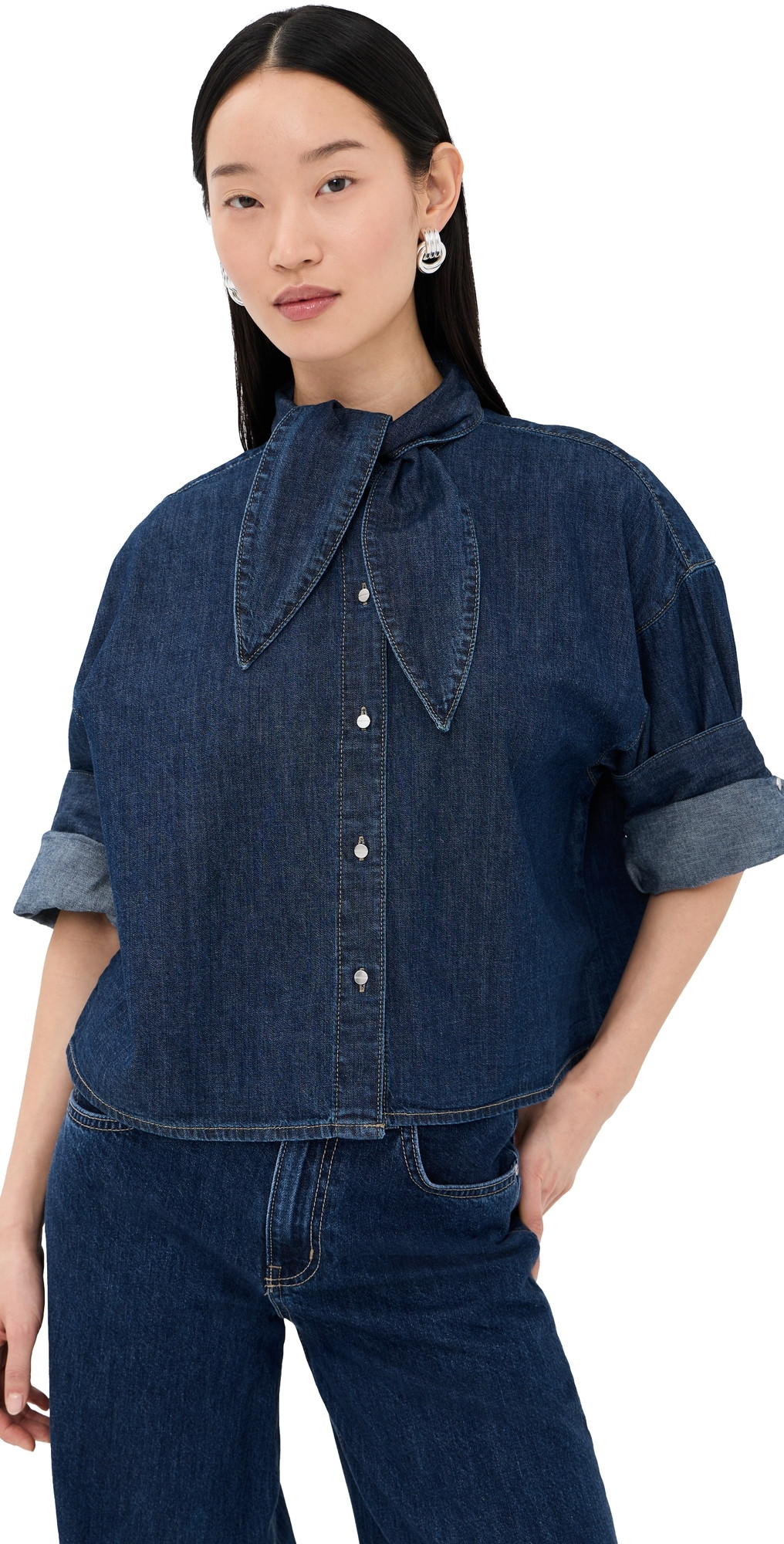 TWP Tie One On Button Down Shirt Dark Stone M/L | Shopbop