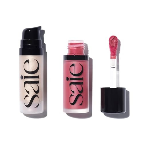 Saie Mini Glowy Super Gel Lightweight llluminator & Makeup Primer - Starglow (0.5 oz) + Dew Blush - Lightweight Liquid Blush with a Blendable + Buildable Cream Finish - Dreamy (.40 oz) | Amazon (US)