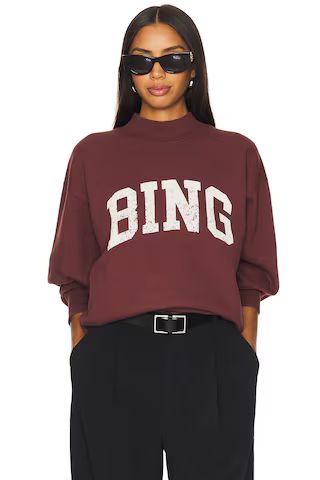 ANINE BING Bradie Bing Sweatshirt in Deep Burgundy from Revolve.com | Revolve Clothing (Global)