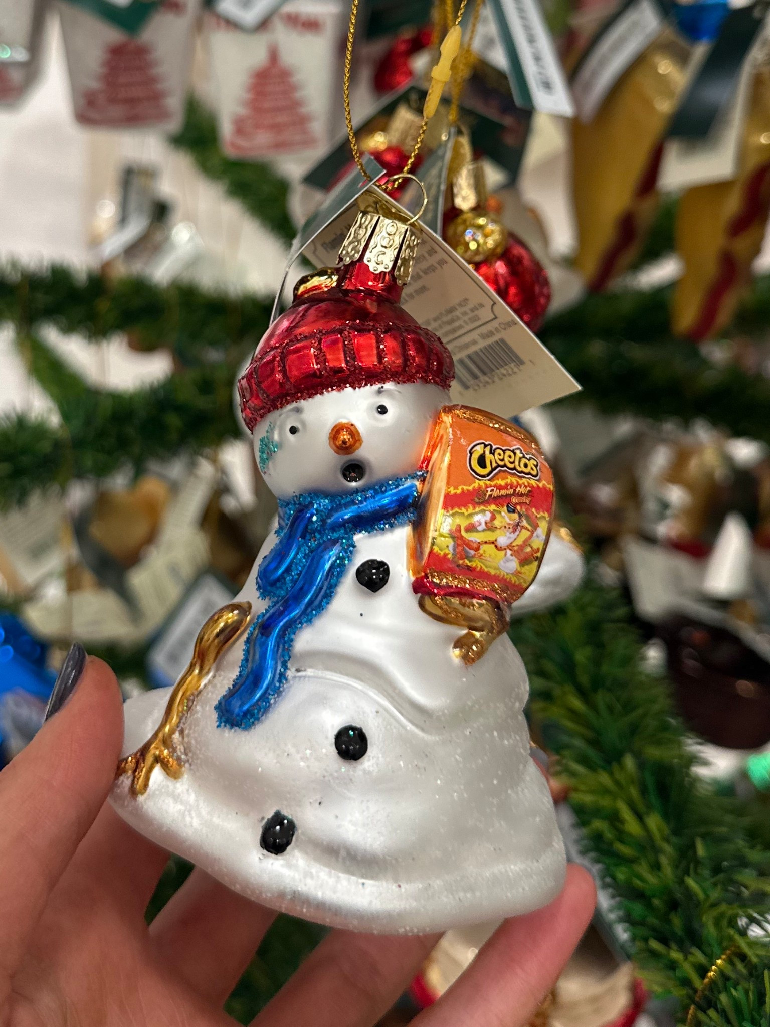 Gift idea
Snowman Cheetos ornament 
Christmas tree
 Christmas 

#LTKHoliday