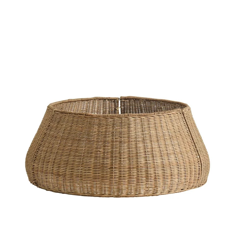 My Texas House Brown Bulbous Rattan Christmas Tree Collar, 27" x 11" | Walmart (US)