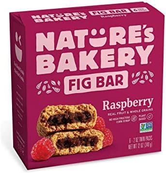Nature's Bakery Raspberry Real Fruit, Whole Grain Fig Bar - 6 Bars. (12 oz.) | Amazon (US)