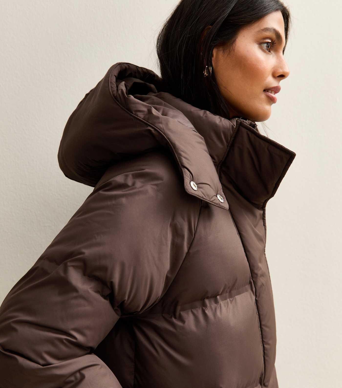 Brown Longline Padded Puffer Coat | New Look | New Look (UK)