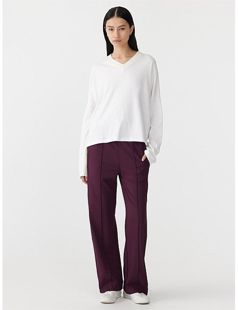 Bassike Twill Stripe Detail Pant | David Jones | David Jones (Australia & New Zealand)