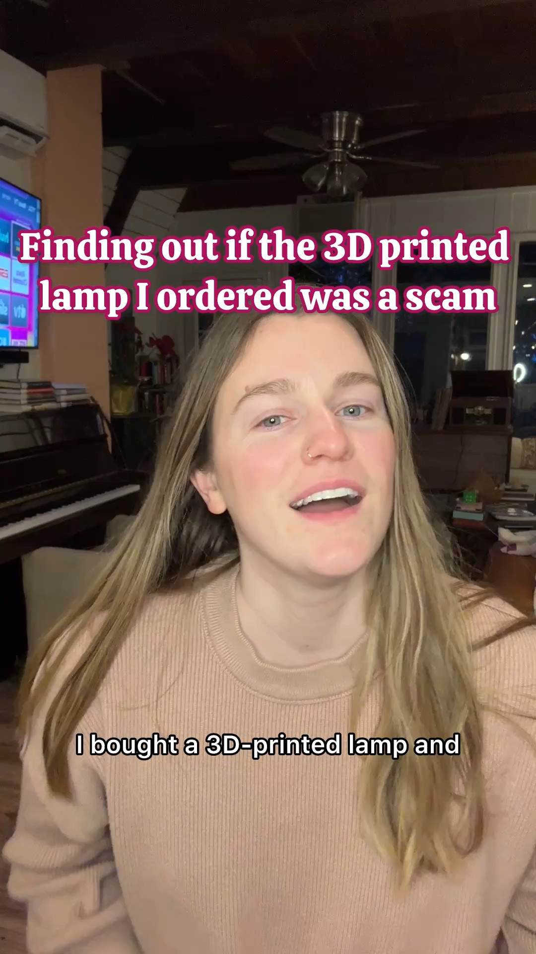 I ordered a 3D printed lamp and orange lightbulbs. Goodbye hospital vibes and hello 70’s mid century modern coziness.

PS make sure you only use LED bulbs or the lamp might melt 