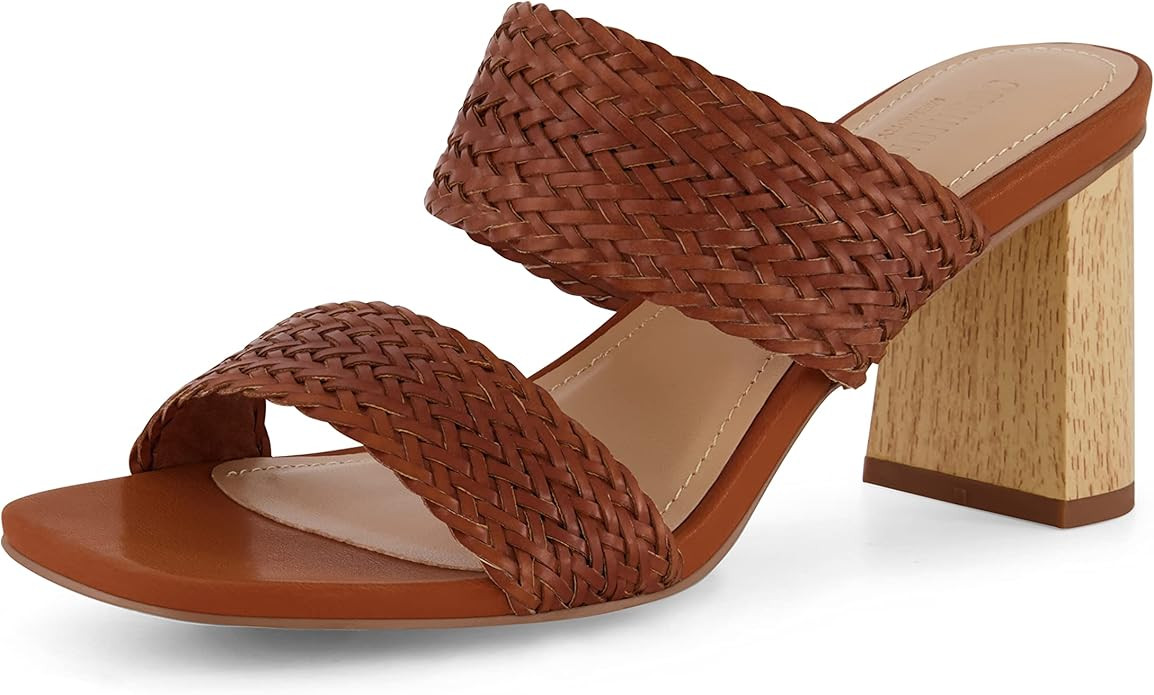CUSHIONAIRE Women's Ilya woven heel sandal +Memory Foam | Amazon (US)