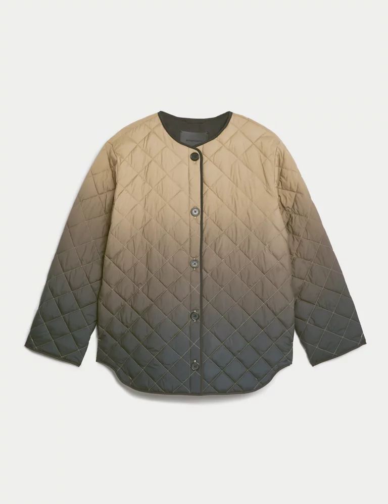 Ombre Quilted Collarless Jacket | Marks & Spencer (UK)