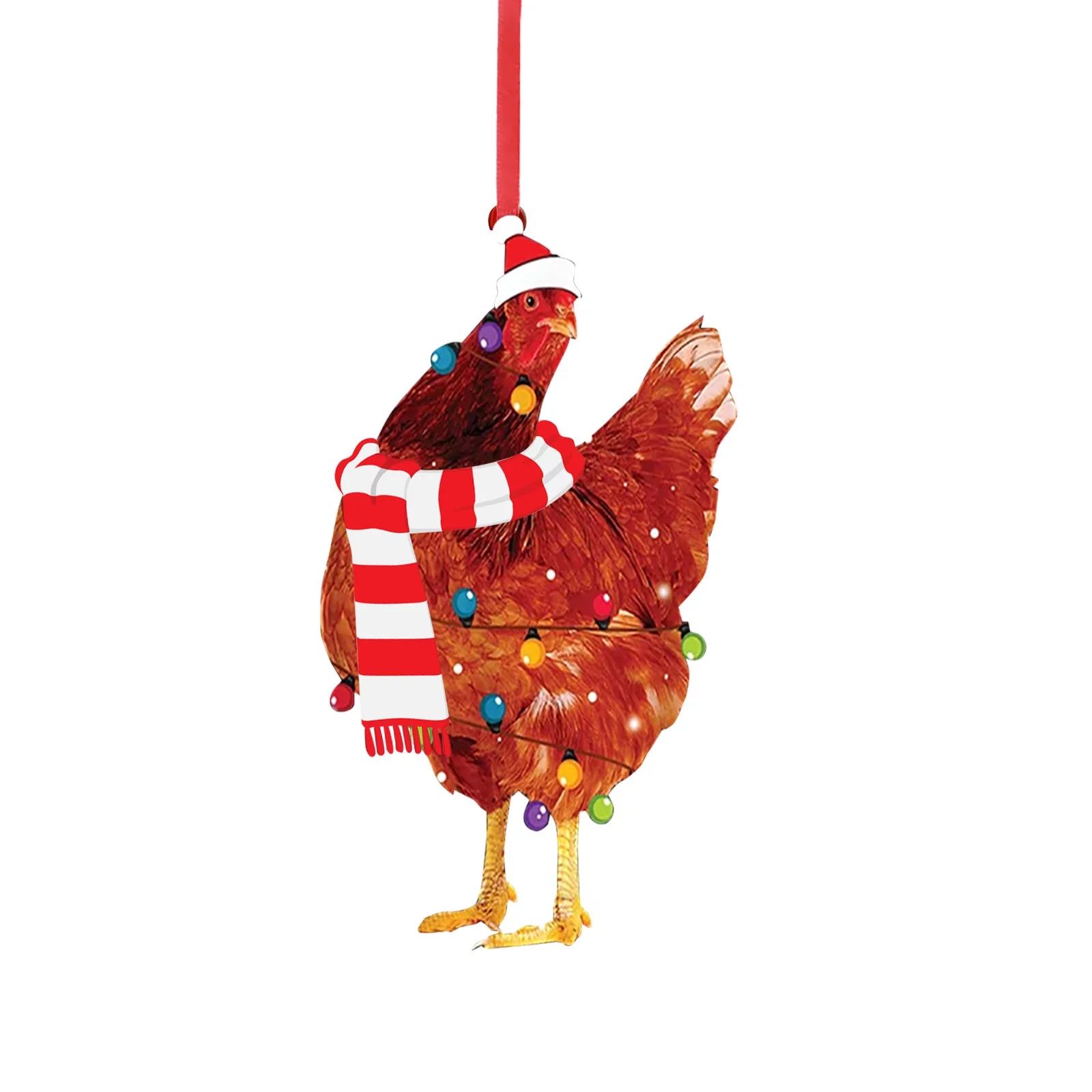 Christmas Ornaments Farm Animals Ornaments for Christmas Tree,Spring Chicken Design Hanging Rope ... | Walmart (US)