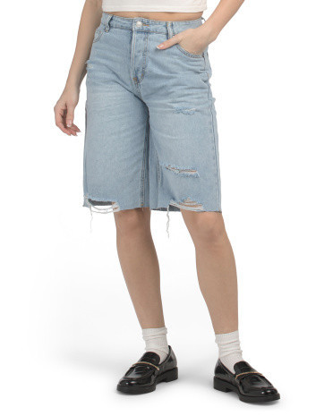Long Length Jean Shorts for Women | Cotton | Marshalls