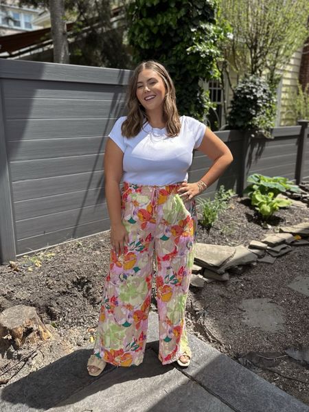 These pants are so fun! Wear to work, out to dinner, a party, the options are endless! Wearing size 2X in pants & XL in top. Pants are available in standard, petite, and plus sizing! 

#LTKSeasonal #LTKMidsize #LTKParties