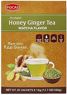 Pocas Honey Ginger Tea, Matcha, 12.7 Ounce, 20 Bags (Pack of 2) | Amazon (US)