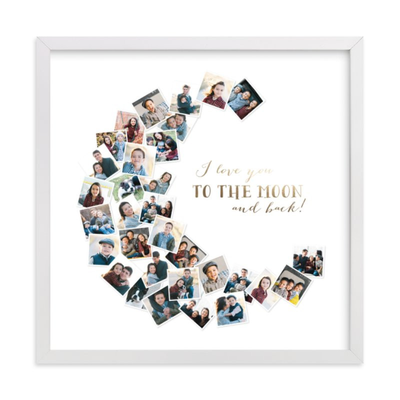 "Love You to the Moon & Back" - Foil-pressed Photo Art by Chasity Smith. | Minted