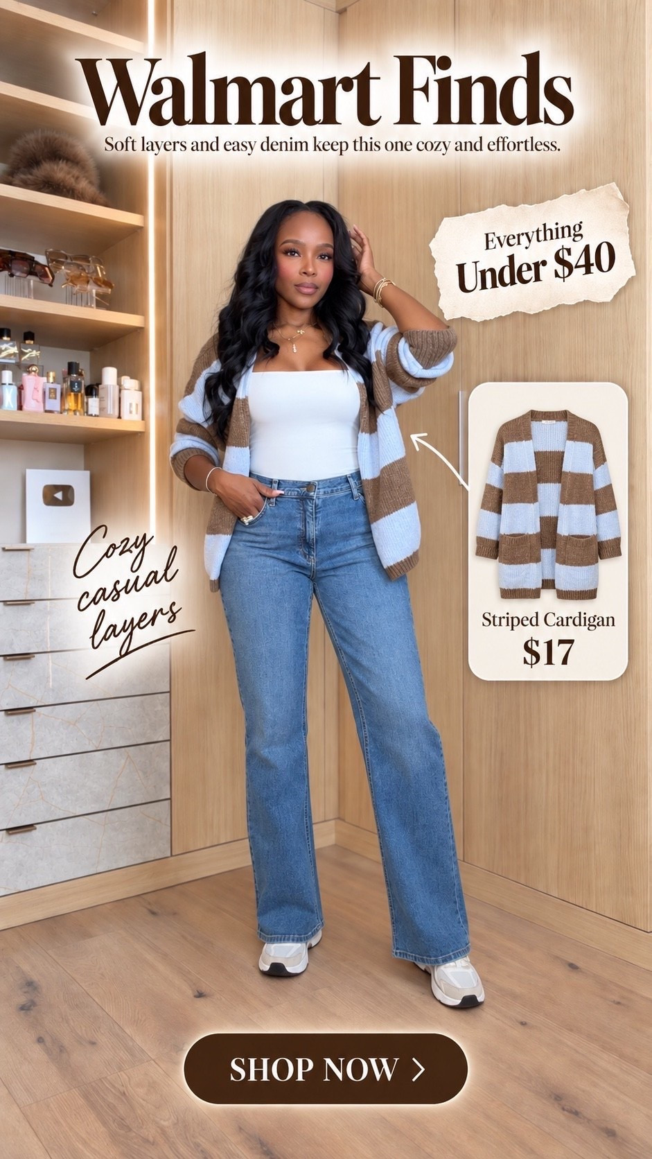 COZY LAYERS UNDER $40 🤎

An easy everyday outfit that looks put together without the price tag. This $17 striped cardigan is such a good layering piece with denim, a basic tank and sneakers.

affordable fall outfit, striped cardigan outfit, cozy casual outfit, fall layering pieces, everyday denim outfit

Wearing: Size Small | 5’4” | 140 lbs | 34D-27-40

📲 Download the FREE LTK app & follow me (@kirasfashionfinds) to shop all my daily finds.

#LTKPetite #LTKStyle