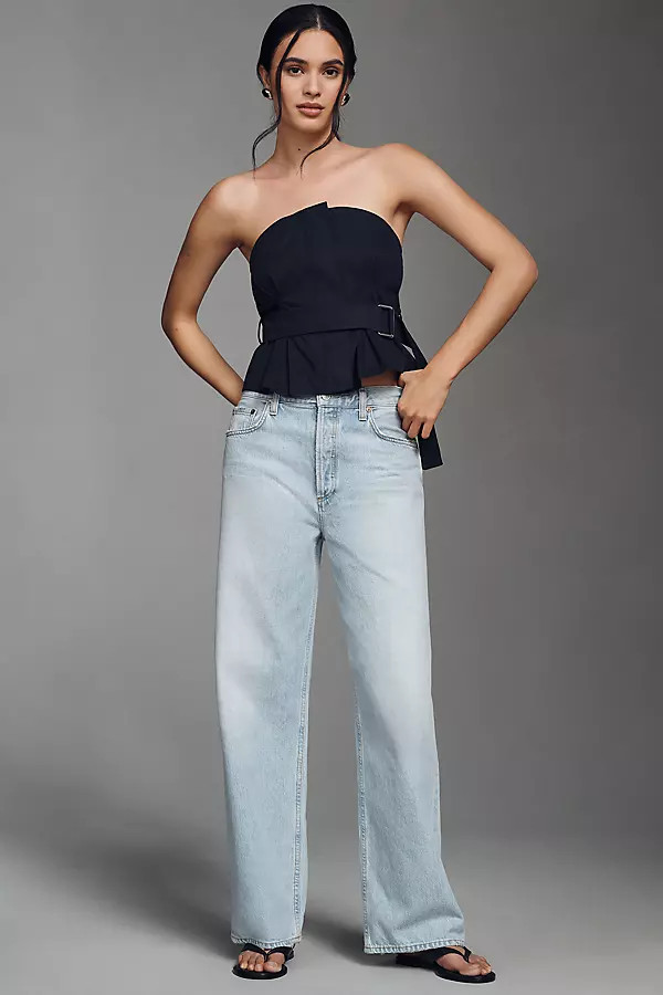 AGOLDE Low-Slung Baggy Jeans | Anthropologie (US)
