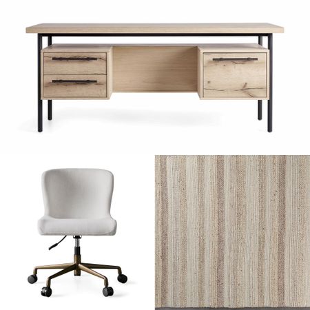 Plan to refresh your home office for 
more productivity and focus? Arhaus’s Leap year Sale ends today. Up to 50% off. We love the sustainably sourced European oak on the desk with a modern silhouette, chic style and a lot of drawer storage. The Kristen office chair is pristine and elegant thanks to its soft-to-touch fabric and sophisticated scoop and slightly curved back. The creamy rug will anchor any space quietly. #homeoffice

#LTKhome #LTKSeasonal #LTKsalealert