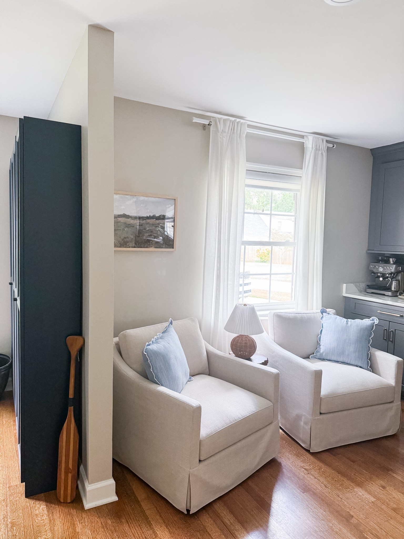 Our cozy kitchen nook is slowing coming together! We still need to paint, update the curtains and much more, but I am excited to see this corner come to life. We have the “mushroom” color of these beautiful chairs. They are so comfortable, well made and so pretty! I love the design. I love them so much, I bought two more in the “linen” color for this corner! 

#LTKHome #LTKStyleTip