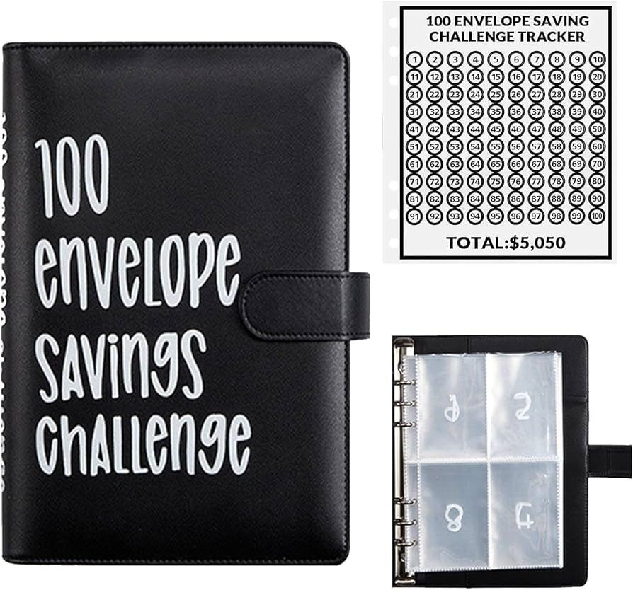 100 Envelopes Money Saving Challenge, 100 Envelope Challenge Binder, Easy and Fun Way to Save $5,... | Amazon (US)