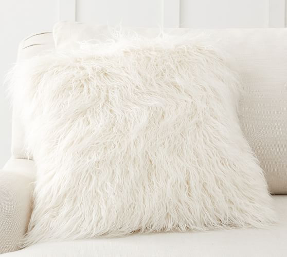 Mongolian Faux Fur Pillow Covers | Pottery Barn (US)