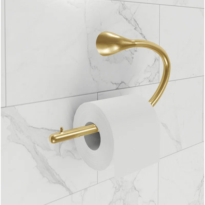 Nicolai 4-Piece Bathroom Accessory Set — Matte Black / Chrome / Brushed Gold Hardware Set | Wayfair North America