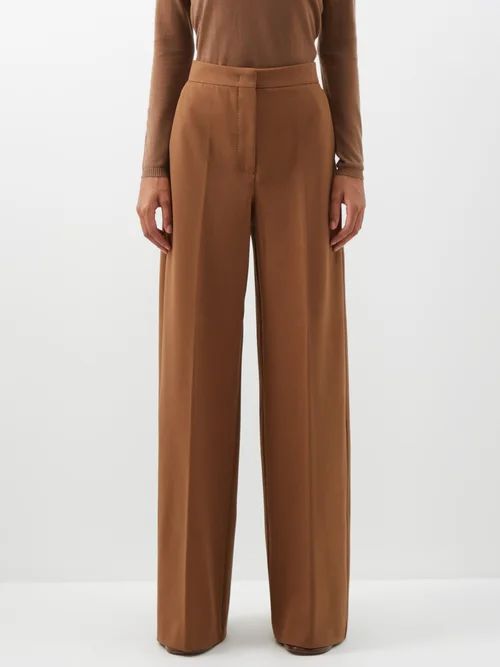 Max Mara - Tronto Trousers - Womens - Brown | Matches (US)