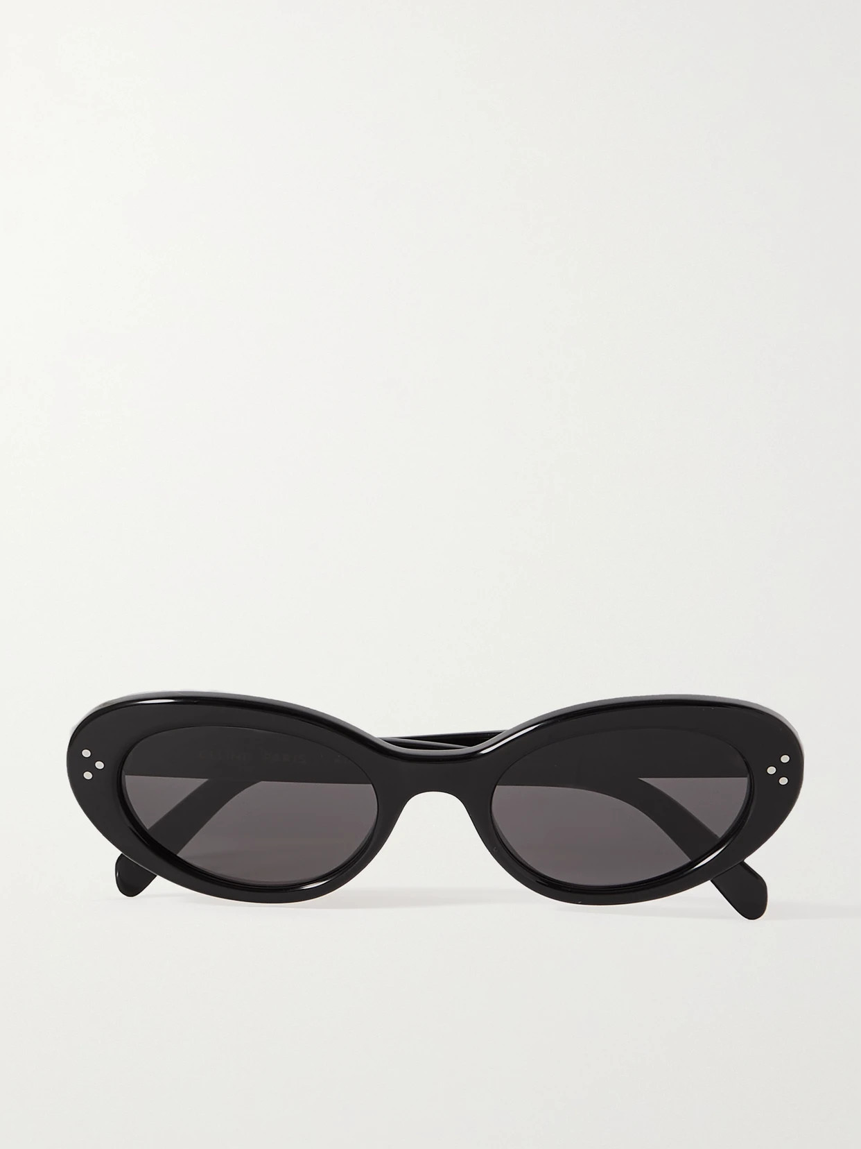 CELINE Eyewear - Oval-frame Acetate Sunglasses - Black | NET-A-PORTER (US)
