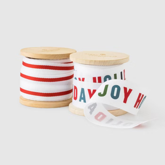 Red Colorful Grosgrain Ribbon Set of 2 - Sugar Paper™ | Target