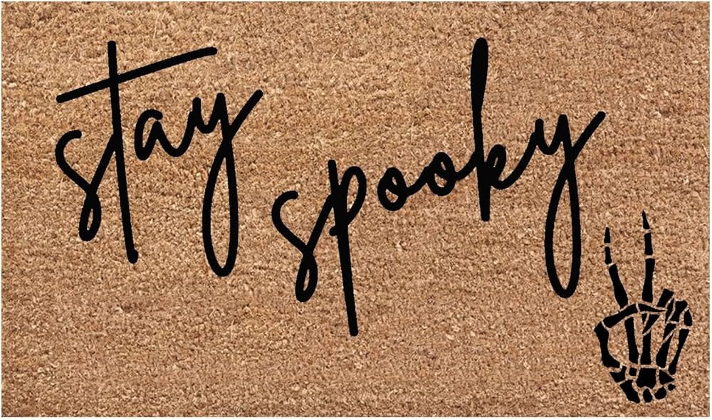 Stay Spooky Mat Halloween Door Mat Home Decorations, Non-Slip Skull Welcome Doormat for Front Doo... | Amazon (US)