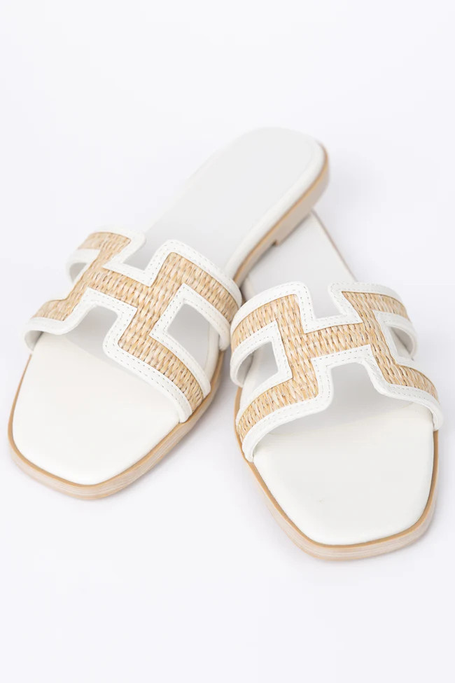 Ena White Sandals SALE | Pink Lily