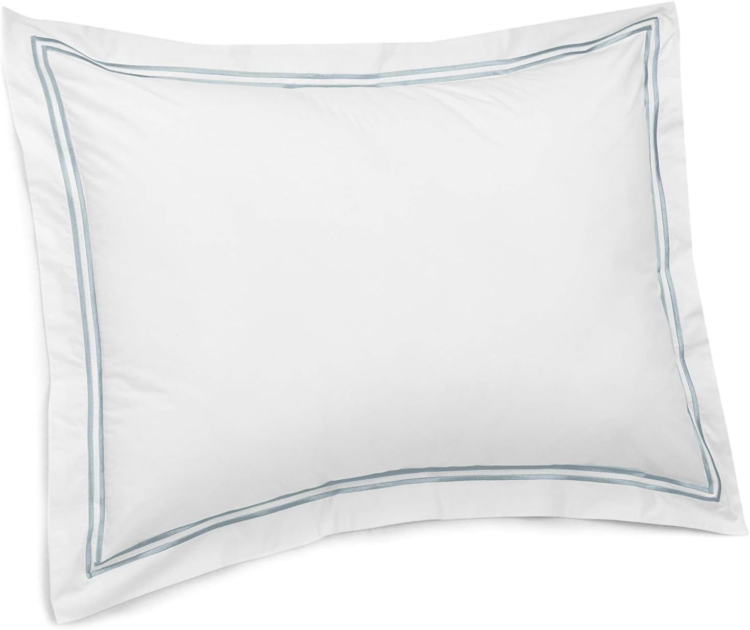 Dornick Decor 400 Thread Count 100% Cotton Sateen Hotel Stitch Pillow Sham King Light Blue | Amazon (US)