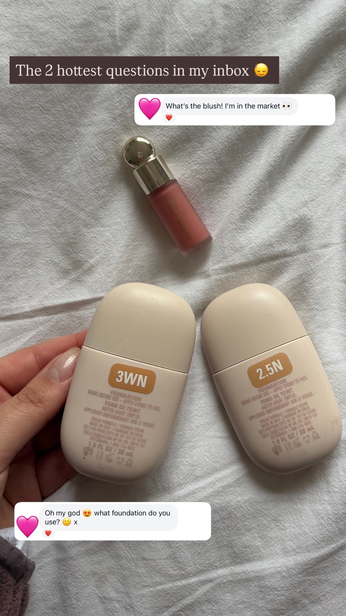 Current makeup faves 💋 blush in shade hope and kylei skin tints in shades 3wn and 2.5n 🫶

Kylie skin tint, rare beauty soft pinch liquid blush, blush, makeup, beauty must haves


#LTKbeauty #LTKspring #LTKuk