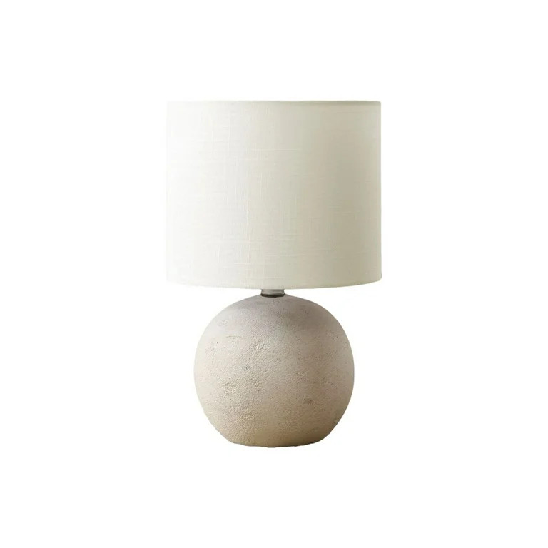 Lighting - Table Lamp - 16"h - Ivory Concrete - Ivory/Cream Shade - Contemporary | Walmart (US)