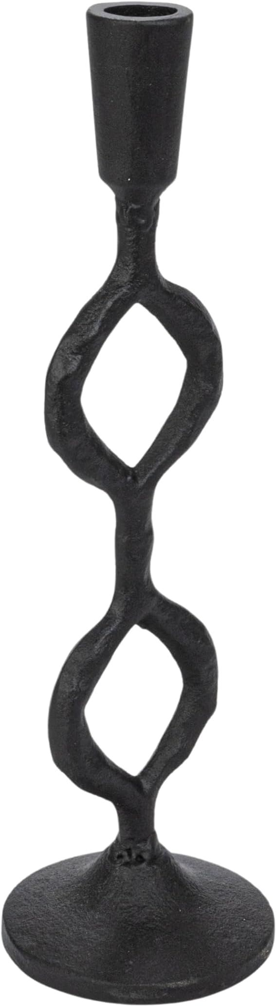 Bloomingville Decorative Cast Metal Taper Candle Holder, Black | Amazon (US)