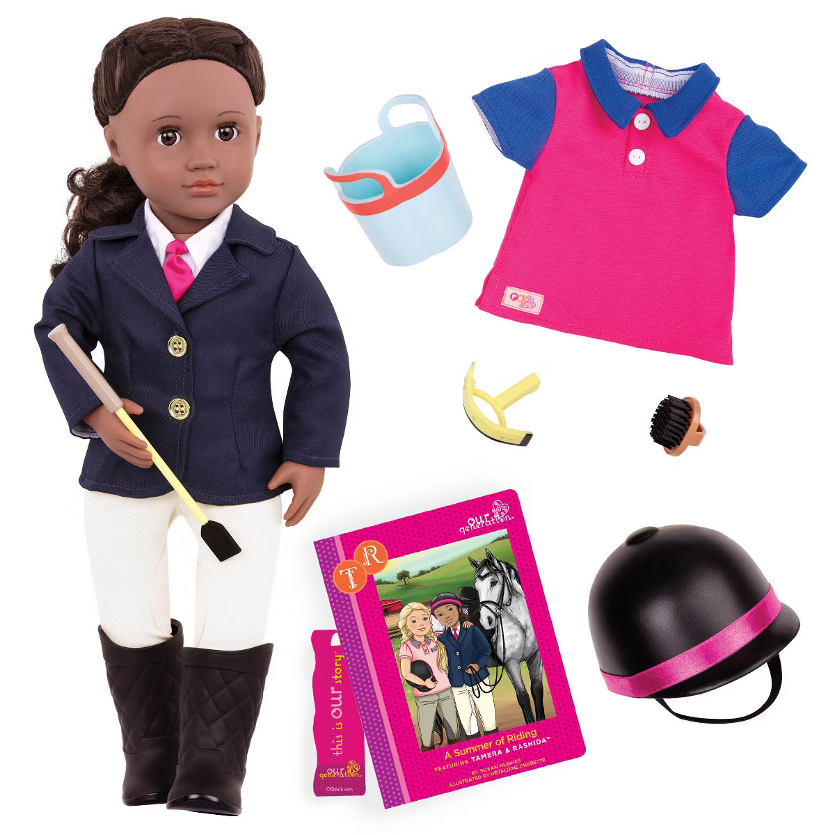 Our Generation Rashida with Book & Outfit 18" Posable Horseback Riding Doll | Target