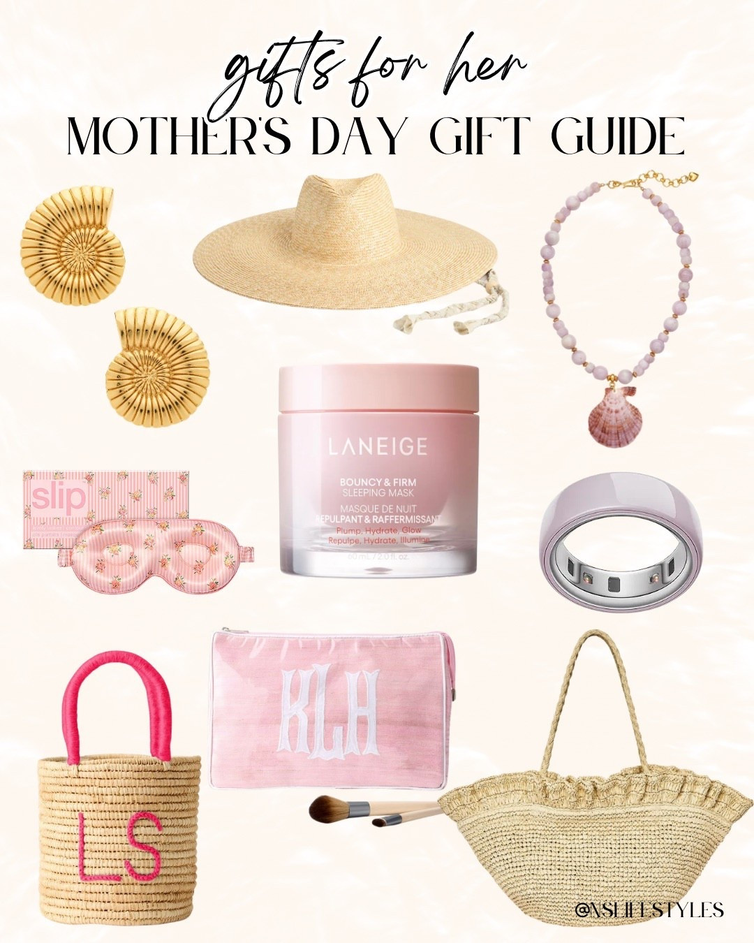For the Mom who radiates warmth, choose sun-drenched straw accessories and glowing skincare. These rosy tones and golden touches are essential for her upcoming spring and summer travels. ☀️🐚

Check out my latest collage for all the pink and gold details. 💗✨

#PinkAesthetic #SummerStyle #MothersDay #BeachVibes #LTKStyle

#LTKMothersDay