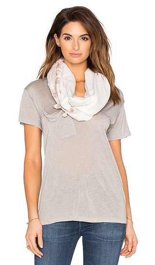 Michael Stars Tasseled In The Sun Eternity Scarf in Stone | Revolve Clothing