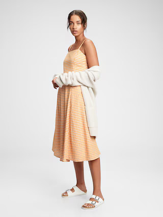 Fit & Flare Squareneck Midi Dress | Gap (US)