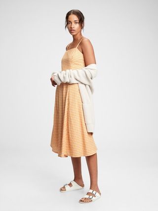 Fit & Flare Squareneck Midi Dress | Gap (US)