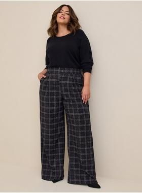 Wide Leg Stretch Crepe High-Rise Pant | Torrid (US & Canada)