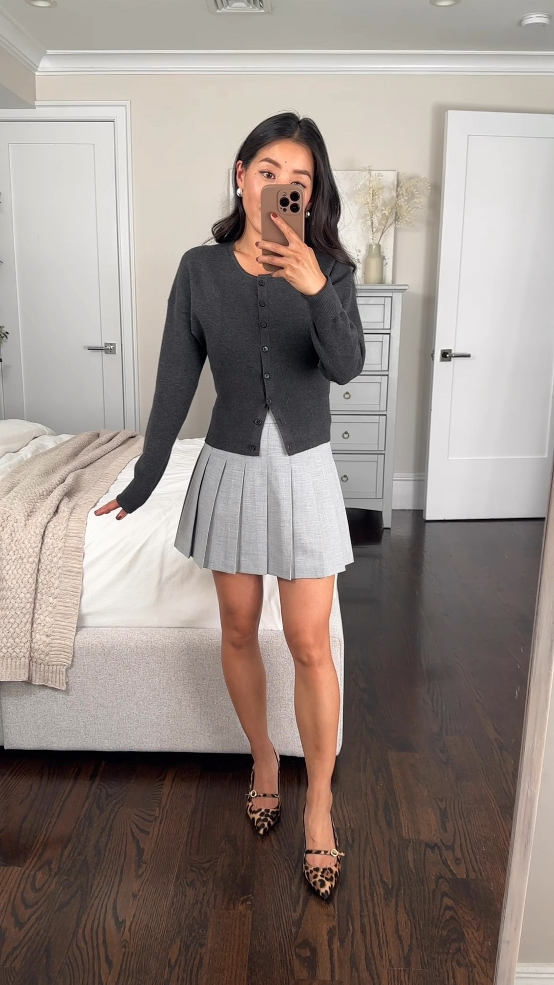 For a more laid back look, this outfit also looks super cute with the relaxed cable pullover sweater linked (I’d take xxs) and tall boots!
@aritzia #aritziapartner

 • Wilfred cardigan in Heather charcoal xxs - fits TTS and is such a chic, updated modern silhouette with the fitted waist and structured shoulders and sleeves. 

• Olive micro skirt size 0 - fitted at the waist and TTS for Aritzia (which runs smaller than other brands) - I sized up in the skirt so that I could have a little room at my waist. 

#LTKSeasonal #LTKShoeCrush #LTKVideo